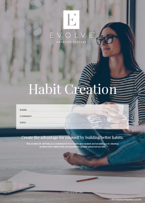 This is habit creation workbook part of the coaching programme delivered by Evolve Member