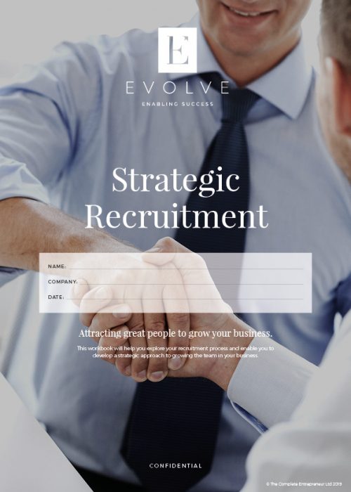 This is a recruitment workbook part of the coaching programme delivered by Evolve Member